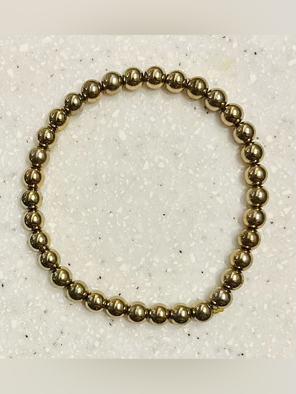 Vintage Gold Beaded Stretch Bracelet